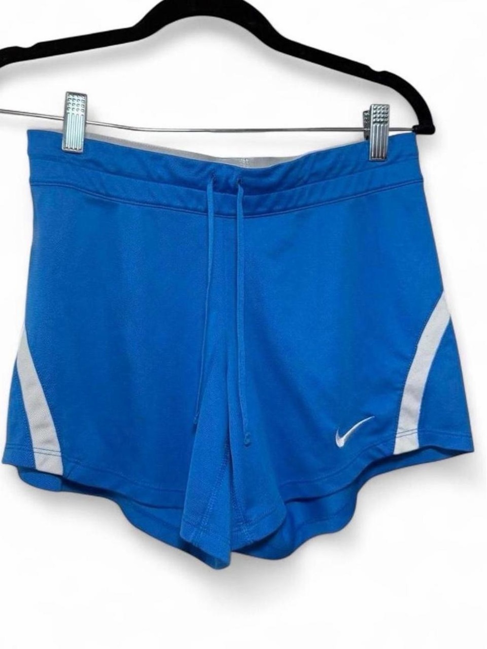 Vintage Y2K Nike blue and white track running athletic shorts size XS